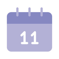 Calendar showing the 11th, symbolizing dates, events, or appointments