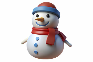 Cute Snowman with Scarf Icon on Isolated White Background � Perfect for Winter Activities Infographics and Holiday Themes