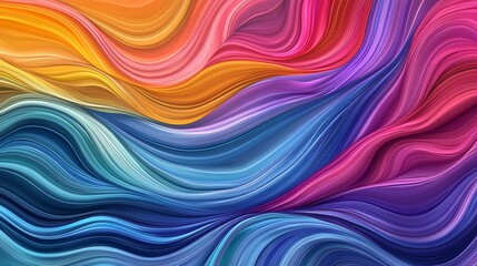 Obraz premium Abstract background of flowing, colorful liquid waves.