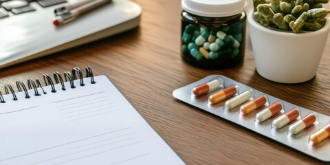 Personalized Medication Management System on a Home Desk with a Planner
