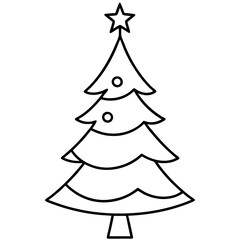 A simple Christmas tree with a single star on top