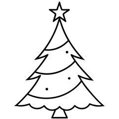 A simple Christmas tree with a single star on top