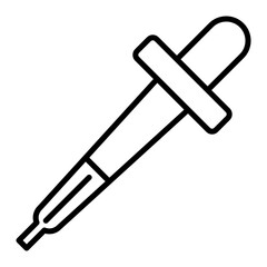Dropper with liquid outline icon