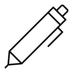 Inclined paint outline icon