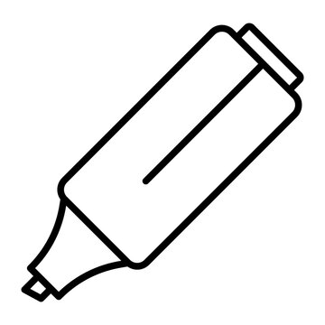 recommend clip art: Inclined marker outline icon