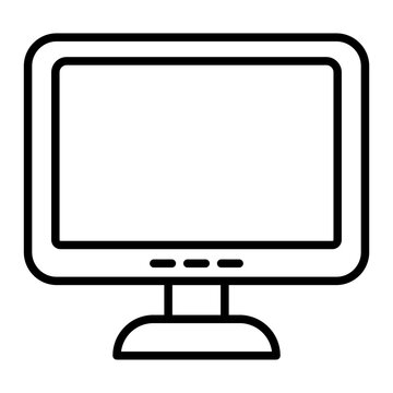 recommend clip art: Monitor outline icon