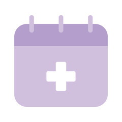 Calendar with a medical symbol, representing appointments, health, or healthcare scheduling