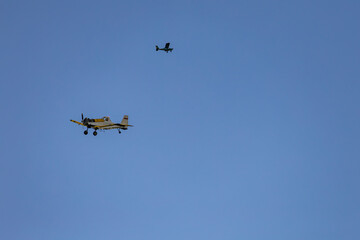 A light aircraft for extinguishing fires from the air in a rescue operation