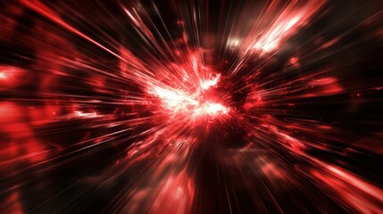 Obraz premium A dynamic, abstract representation of energy and motion in shades of red and black.