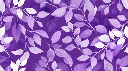 Fototapeta premium beautiful pattern featuring delicate leaves in shades of purple and white, creating serene and calming atmosphere. intricate design adds touch of elegance to any space
