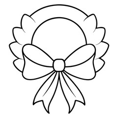 A festive bow tied around a wreath