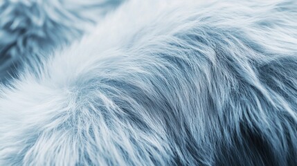 Obraz premium A close-up of soft, fluffy blue fur, showcasing texture and color.