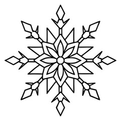Intricate Snowflake Vector Design