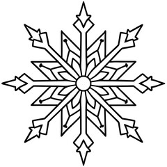 Intricate Snowflake Vector Design