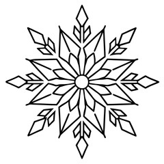 Intricate Snowflake Vector Design
