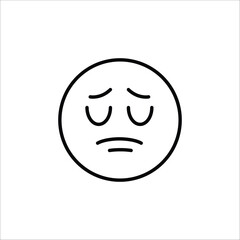 Sad Face emoji icon. Simple Sad Face emoji for social media, messaging apps, and web design. Vector illustration