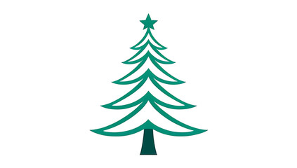 Obraz premium beautiful christmas tree isolated white background perfect holiday designs