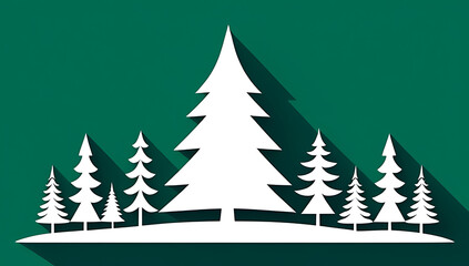 Obraz premium beautiful christmas tree isolated white background perfect holiday designs