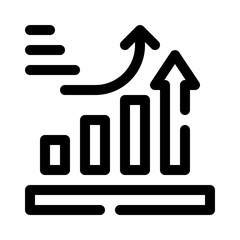 Graph with Upward Trend line icon