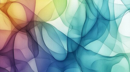 Abstract Artwork with Intertwined Veils of Color and Cracked Texture