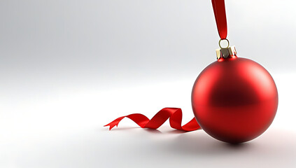 christmas background featuring red ornament ribbon perfect holiday cards