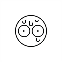 Nervous Face emoji icon. Simple Nervous Face emoji for social media, messaging apps, and web design. Vector illustration