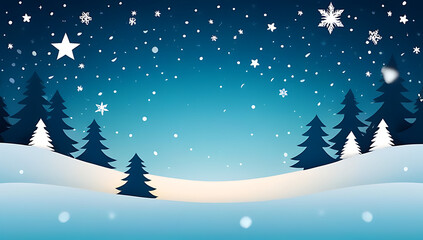 defocused christmas stars snow falling creating dreamy holiday scene