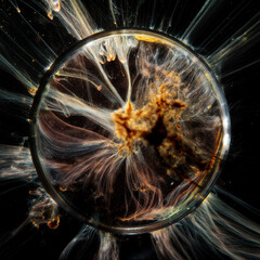 abstract microscope close up