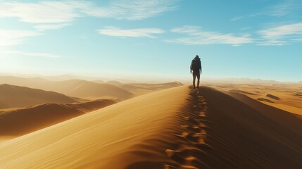 Solo Traveler on Desert Dune