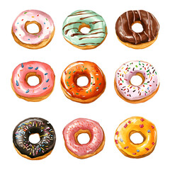 Fototapeta premium donuts isolated on white
