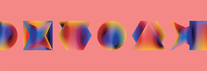 Obraz premium Fluid color geometric shapes abstract background. Vector Illustration For Wallpaper, Banner, Background, Card, Book Illustration, landing page