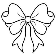 A decorative Christmas bow with flowing ribbons