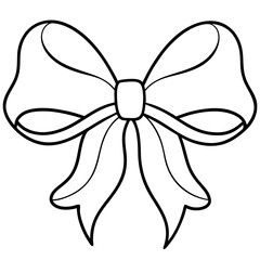 A decorative Christmas bow with flowing ribbons