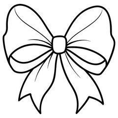 A decorative Christmas bow with flowing ribbons