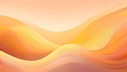 Abstract Landscape with Golden Hills and Sunset Sky, Minimalist Nature Background