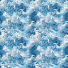 Obraz premium Majestic swirling clouds painted in various shades of blue at midday