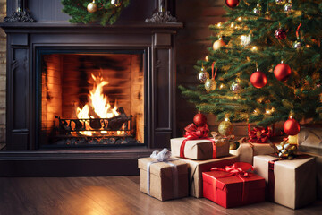 Cadeaux de No&euml;l sous le sapin