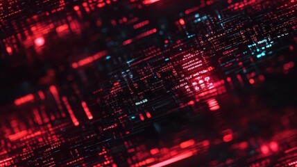 Obraz premium 4Digital lock icon being hacked by abstract, glitchy code streams, indicating security breach Security, cyberattack