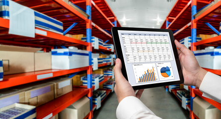 Business data dashboard provide business intelligence analytic for marketing strategy planning snugly with big data set to analyze customer demands and foreseeing business future