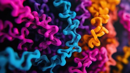 Mesmerizing digital abstract art featuring a vibrant swirling composition of colorful blob like shapes and organic fractal inspired patterns  This captivating digital design creates a surreal