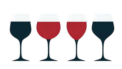 set wine glasses isolated white ready festive toast