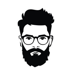 vector illustration of a bearded man