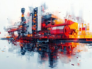 Chromatica Odyssey: A Futuristic Vessel Voyaging Through Vibrant Dimensions