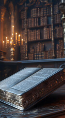 Intricately designed Holy Bible, showcasing vibrant illustrations, ornate covers, and rich textures, emphasizing spiritual significance and artistry.