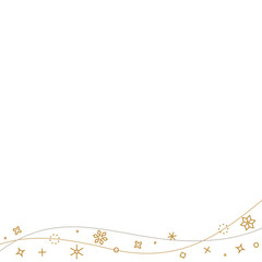 雪の結晶のデコレーションフレーム、冬のイメージデザイン、正方形サイズ