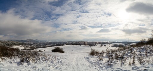 Nature under the snow during winter. Slovakia