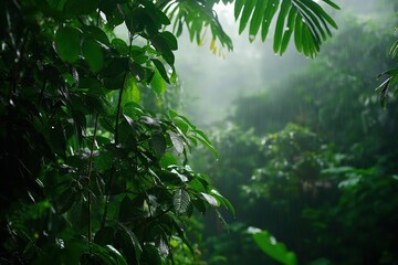 Rain in Tropical Forest