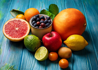 新鮮な果物と野菜