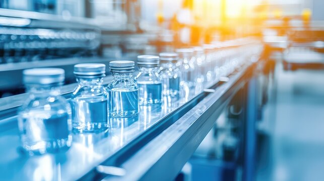 Modern Electronics Assembly Line in Production Facility