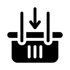Obraz premium Basket glyph icon